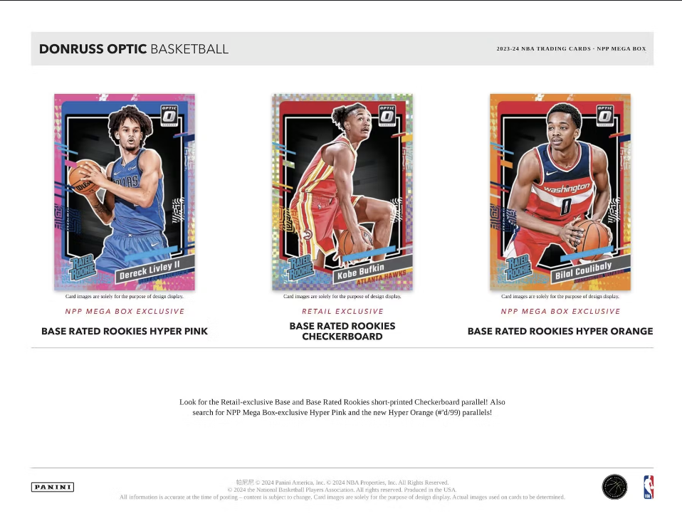 2023-24 Panini Donruss Optic Basketball Mega Box (Hyper Pink Prizms)