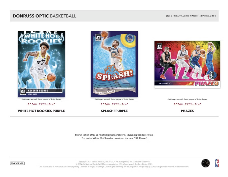 2023-24 Panini Donruss Optic Basketball Mega Box (Hyper Pink Prizms)