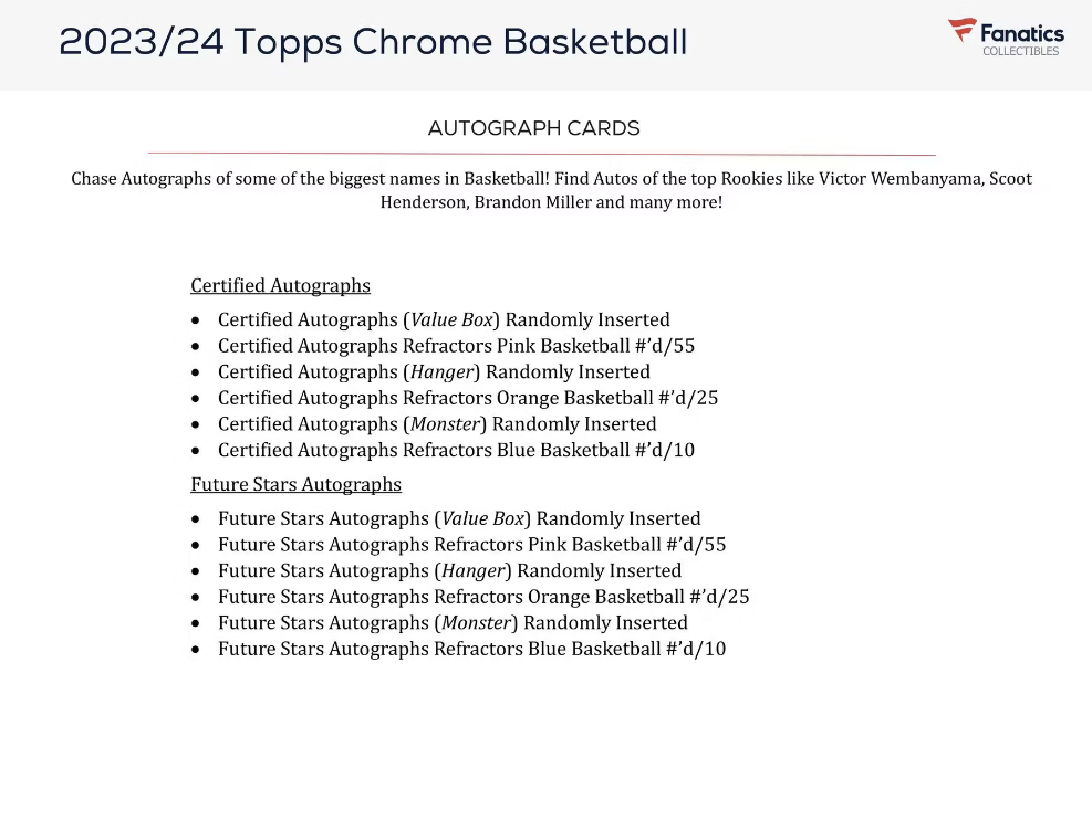 2023-24 Topps Chrome Basketball Blaster Box