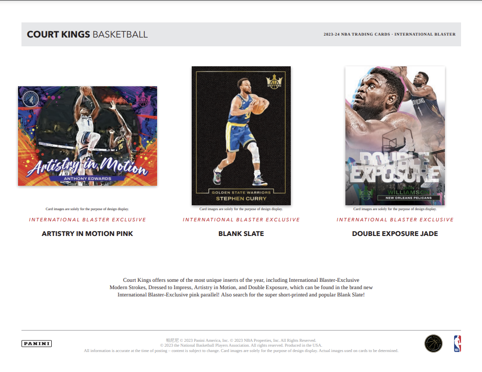 2023-24 Panini Court Kings Basketball International 6-Pack Blaster Box