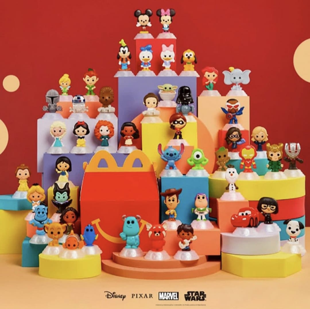 48 McDonald's X Disney's 100 Year Anniversary Celebration HAPPY MEAL TOYS (with Display Box)