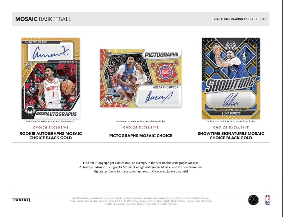 2023-24 Panini Mosaic Basketball Choice Box