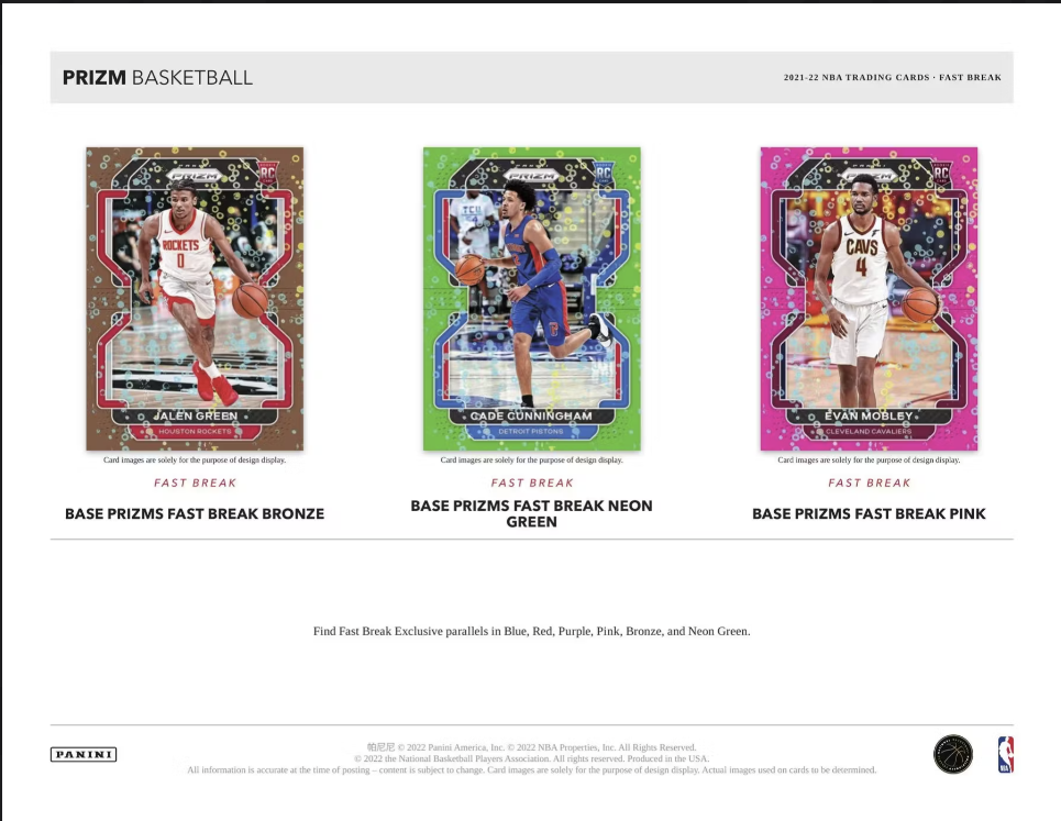 2021-22 Panini Prizm Basketball Fast Break