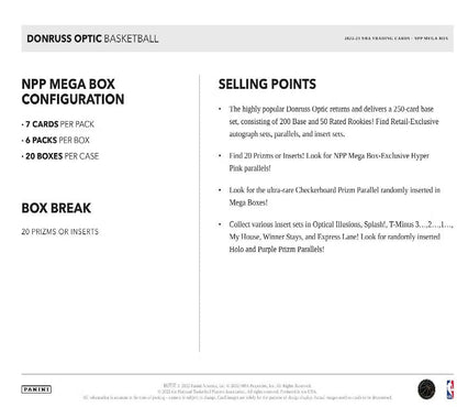 2022-23 Panini Donruss Optic Mega Basketball Box