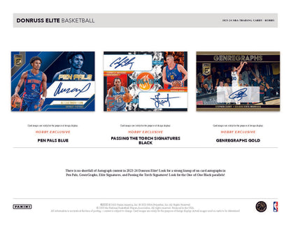 2023-24 Panini Donruss Elite Basketball Hobby