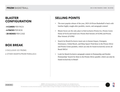 2023-24 Panini Prizm Basketball Blaster (Ice Prizms)
