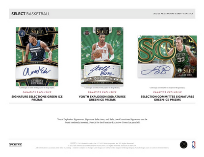 2022-23 Panini Select Basketball Fanatics Blaster Box (Green Ice Prizms)
