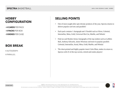 2020/21 Panini Spectra Basketball Hobby Case