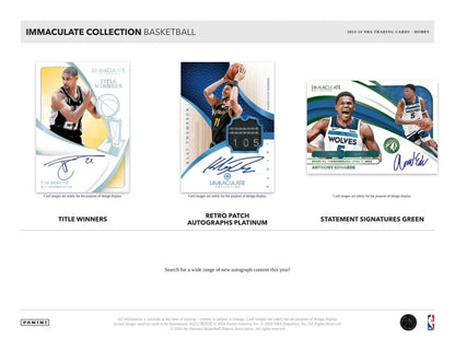 2023-24 Panini Immaculate Basketball Hobby Box