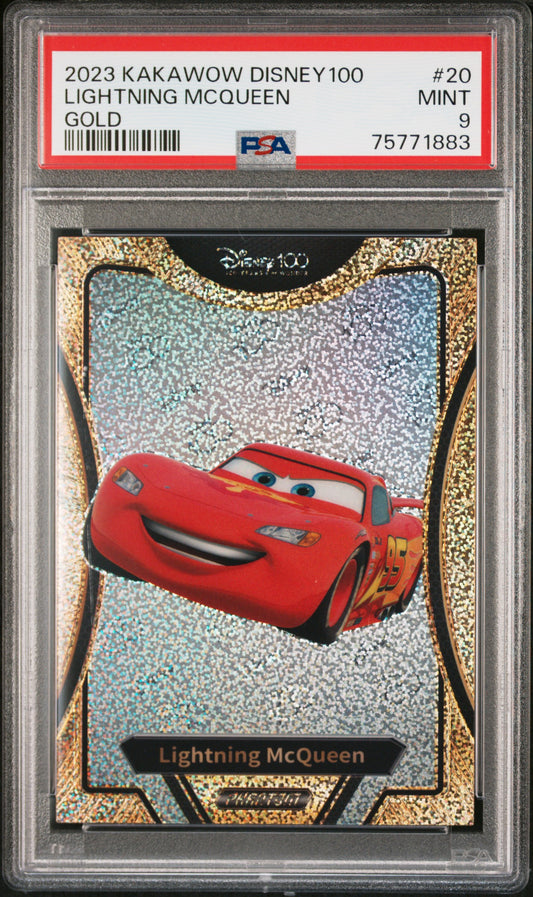 LIGHTNING MCQUEEN /10 MINT 9 - 2023 KAKAWOW PHANTOM DISNEY100 WONDROUS CHARACTER GOLD