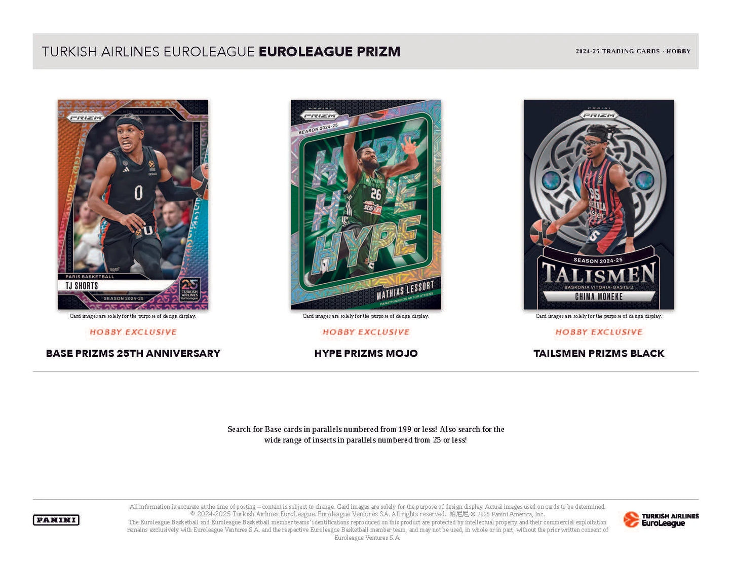 2024-25 Panini Prizm Turkish Airlines Euroleague Basketball Hobby Box
