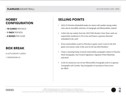 2022-23 Panini Flawless Basketball Hobby