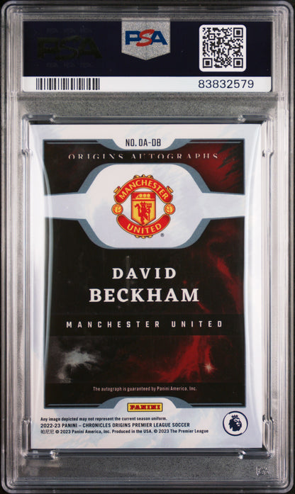 DAVID BECKHAM AUTO GEM MT 10 | 2022-23 PANINI CHRONICLES ORIGINS AUTOGRAPHS