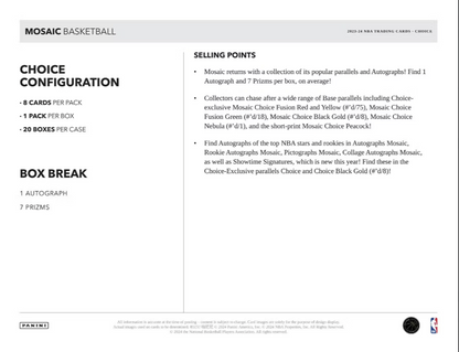 2023-24 Panini Mosaic Basketball Choice Box