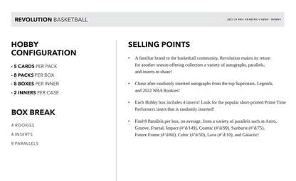 2022-23 Panini Revolution Basketball Hobby