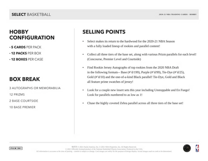 2020-21 Panini Select Basketball Hobby