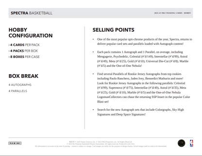 2022-23 Panini Spectra Basketball Hobby