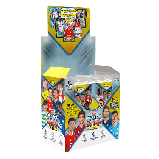 2021-22 Topps Match Attax Extra Champions League Cards - Box (24 Packs per Box) (12 Cards per Pack) (Total of 288 Cards)